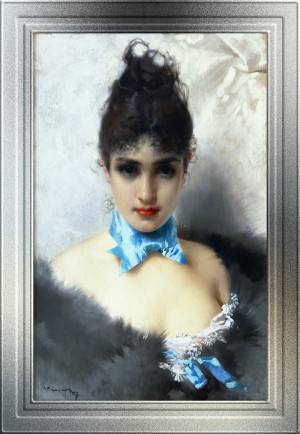 Ritratto Di Donna Elegante by Vittorio Matteo Corcos Classical Fine Art Reproduction